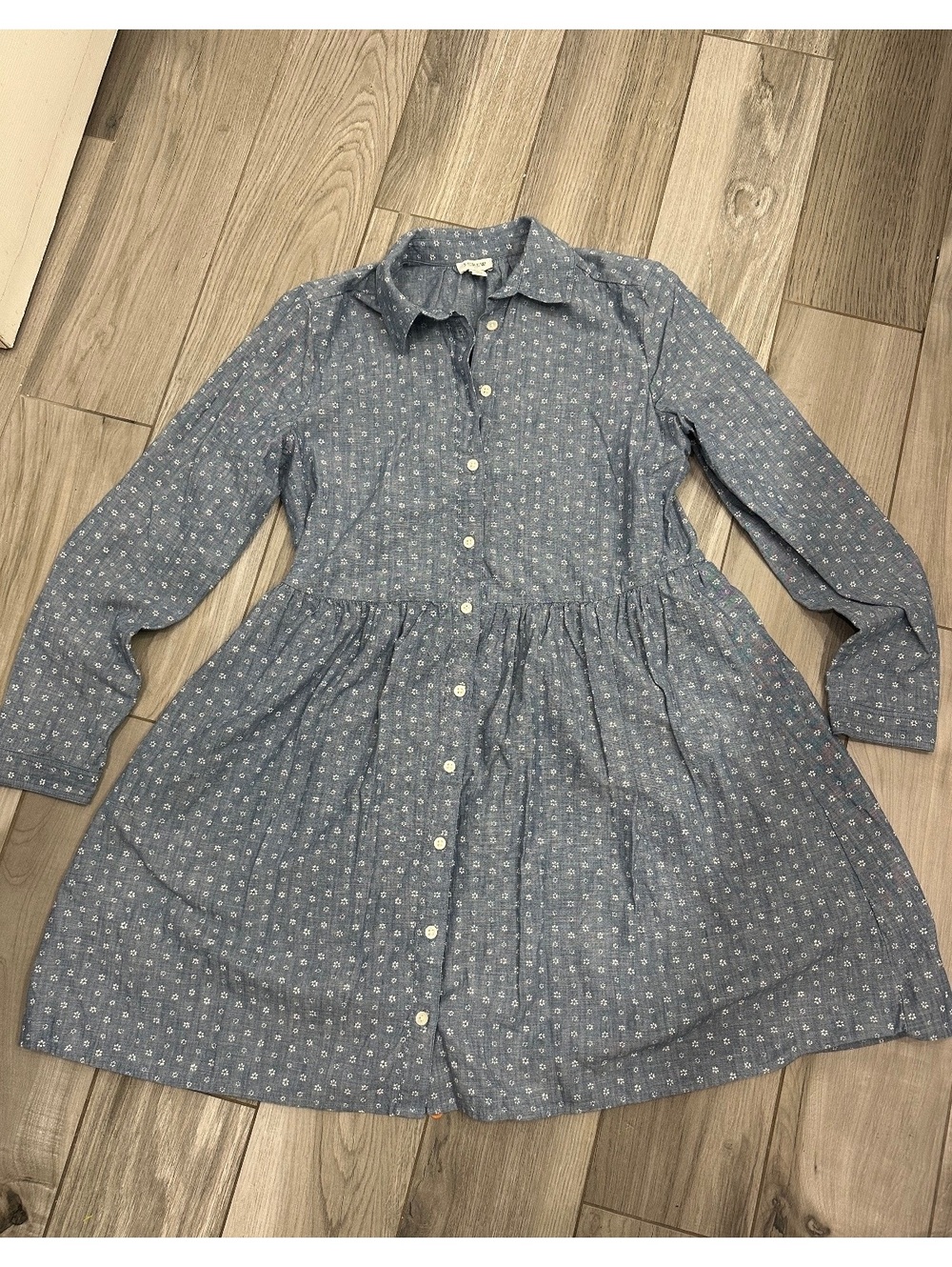 J.Crew Blue Floral Button-Front Dress Size 6